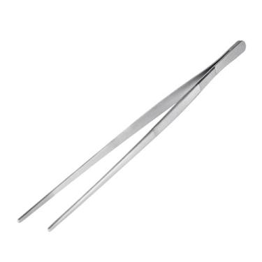 Imagem de Pinça Culinaria Profissional Pegador Ponta Reta Serrilha Inox 30cm - W