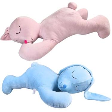 Imagem de Casal De Coelho Soninho Travesseiro 55cm Decorativo Bebe Presente Almo