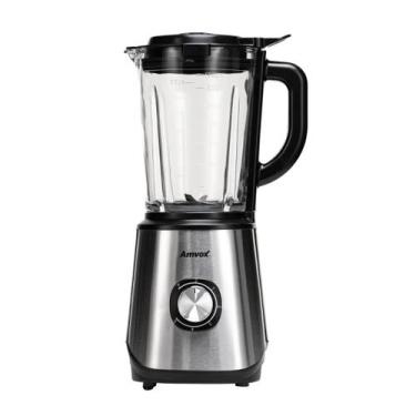Imagem de Liquidificador Amvox ALQ 0209 Inox 800W Jarra de Vidro, Prata, 220V