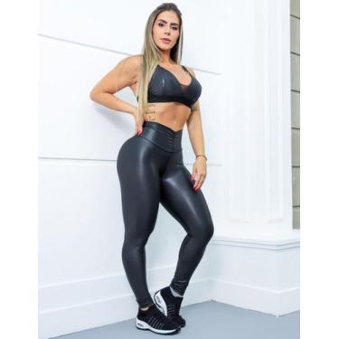 Imagem de Conjunto Fitness Feminino Calça Empina Bumbum e Top com Bojo Removível