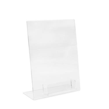 Imagem de Expositor de Folder A5 com porta cartão - Acrihome Acrílicos