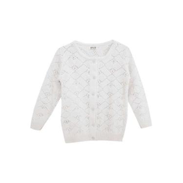 Imagem de Blusa tricô infantil feminina Carlan, Branco, 4