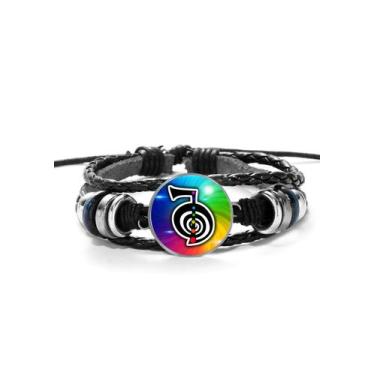 Imagem de Pulseira Cho Ku Rei Colorido Símbolo do Reiki Unissex e Ajustável - RE