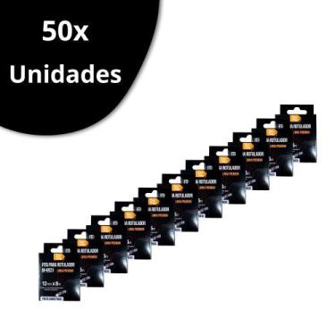 Imagem de Kit Acompanha 50 Fitas Top Tag 12mm Preto/prata - M931, TOP TAG