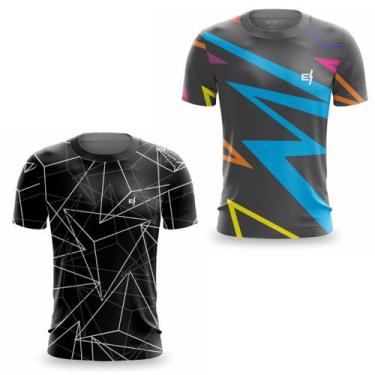 Imagem de Kit 2 Camisa Dry Masculina Academia Fitness Musculação Treino Proteção