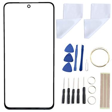 Imagem de FainWan Substituição da lente do painel externo de vidro da tela frontal + kit de ferramentas de reparo OCA compatível com adesivo preto Ga-la-xy S21FE 5G SM-G990B, SM-G990B/DS, SM-G990U 16.3 cm