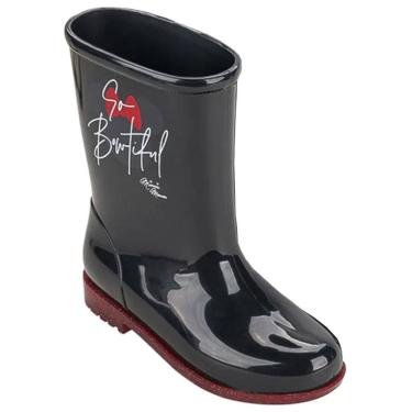 Imagem de Bota Galocha Infantil Menina Impermeável Minnie Rain Fun