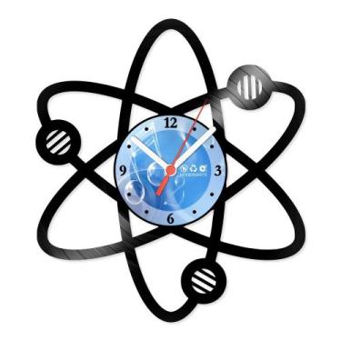 Imagem de Relógio De Parede Disco Vinil Diversos - Símbolo Átomo - VDI-125 - Mod