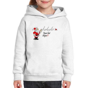 Imagem de Moletom Infantil Ho Ho Ho Papai Noel Chegou - Foca na Moda, Branco, 6