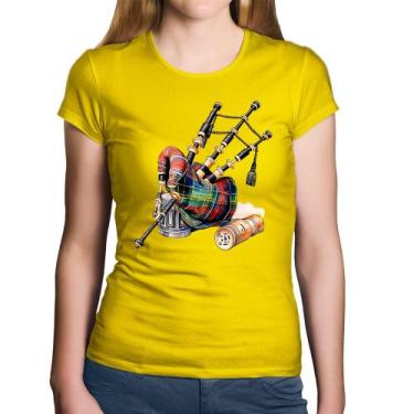 Imagem de Baby Look Algodão Gaita de Foles - Foca na Moda, Amarelo, M