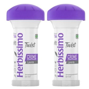 Imagem de Kit 2 Desodorante Twist Creme Lavanda Herbíssimo 45G - Dana - Dana Cos