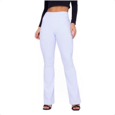 Imagem de Calça Legging Bailarina Flare Branca Zero Transparência - Milez, Branc