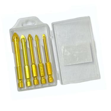 Imagem de Kit 5 Brocas ferramentas Corte De Videa Furar Vidro 4 a 10mm - Atmx