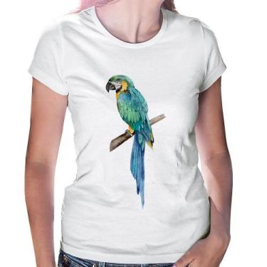 Imagem de Baby Look Arara Azul - Foca na Moda, Branco, GG