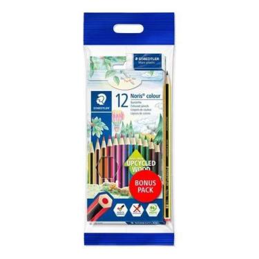 Imagem de Kit Staedtler Lápis de Cor 12 Cores + 1 Lápis Grafite Nº 2HB e 1 Borra