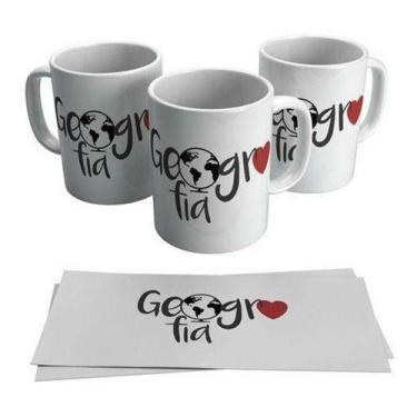 Imagem de Caneca Branca Temas Geografia Mundo Logo Escola - Alabama Stamp