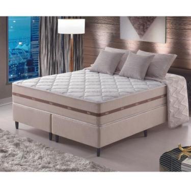 Imagem de Conjunto Cama Box + Colchão King Size 193X203X59cm Molas Ensacadas Cla