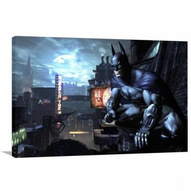 Imagem de Quadro decorativo Batman Gotham City - Tela em Tecido - Wall Frame