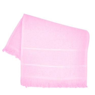 Imagem de Toalha social de mão  23cm x 33cm 100% algodão - Sem marca, Rosa