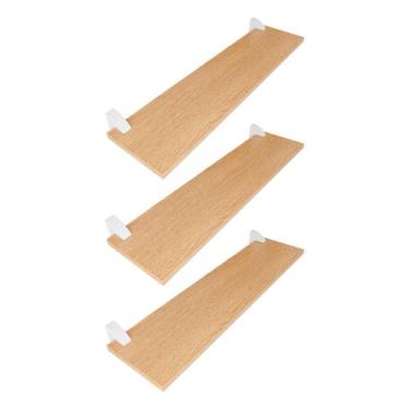 Imagem de Kit 3 Prateleiras Freijó Com Suporte Bico Tucano MDF Multiuso 60X20 - 