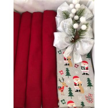 Imagem de Mesa Posta 16Lugares Jogo Americano +Guardanapo Natal Decora - Marphi 