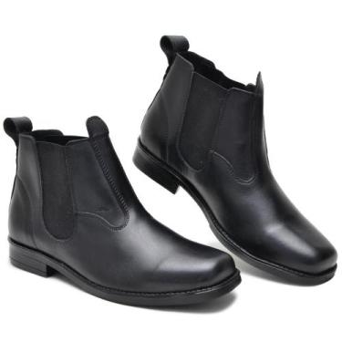 Imagem de Botina Masculina Bota Couro Trabalho Cano Curto Confortável - ClaCle, 