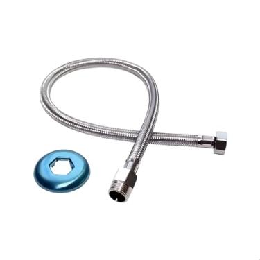 Imagem de SOFTINOX Mangueira de Engate Flexível em Aço Inox, 60 cm, Entrada 1/2'- Conexão Segura e Durável