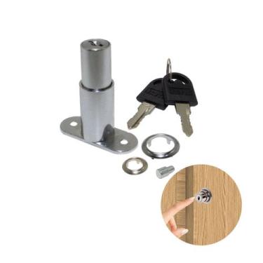 Imagem de Fechadura Gaveta Pino Avanço Tambor D19mm X 32mm Chave Fixa - Hardt