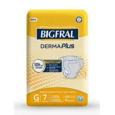 Imagem de Fralda Bigfral Derma Plus G com 7 unidades