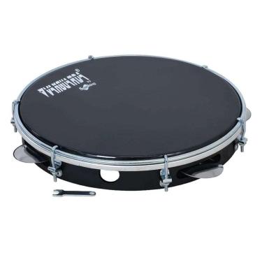 Imagem de Pandeiro 10`` Preto Pele Leitosa Preta - Spanking