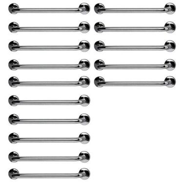 Imagem de Barra de Apoio 60cm Aço Inox Kit 15 Unidades Acessibilidade Criança Id