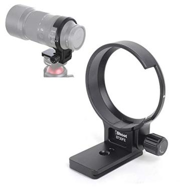 Imagem de iShoot Colar de lente de metal, suporte de anel de montagem de tripé CNC para lente Sony FE 70-300 mm F4.5-5.6G OSS, a parte inferior é ARCA Fit placa de liberação rápida compatível com cabeça