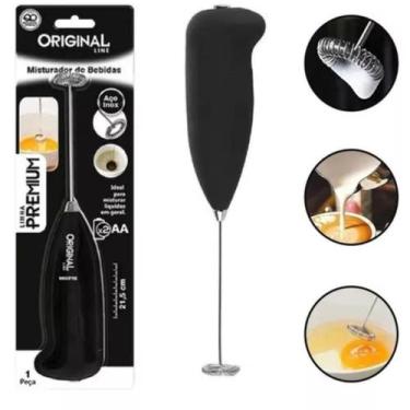 Imagem de Mixer A Pilhas Inox Café Leite Nescau Toddy Whey Shake - King