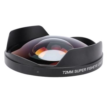 Imagem de Lente Olho de Peixe Grande Angular HD de 72Mm 0,3X, Lente Olho de Peixe Super Com Substituição de Capa para Filmadoras, Lente Adicional de Liga de Alumínio Com Forte Aplicabilidade