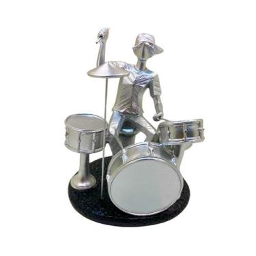 Imagem de Figura Decorativa Músico Baterista 17 X 15 X 20 Cm - ESPRESSIONE