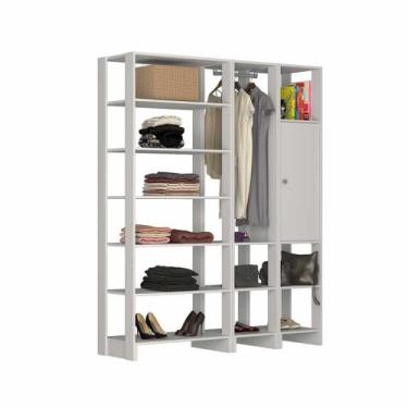 Imagem de Closet com 1 Cabideiro, 1 Porta com 2 prateleira e 12 nichos EY103-5-7