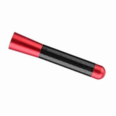 Imagem de Antena de Rádio de Fibra de Carbono, Ajuste Universal, Adequada Com 4 Parafusos para a Maioria Dos Carros (Vermelho)