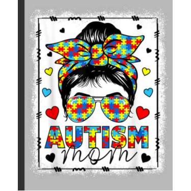 Imagem de Autism Awareness Mom Life Messy Bun Bleached Mother’s Day Notebook: An Autism Awareness Gift Notebook | Teacher Appreciation For Special Education Team Members | Autism Mom Gift