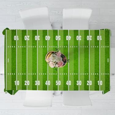 Imagem de Toalha de mesa com tema de futebol, campo de futebol americano com textura de grama, capa de mesa para aniversário, dia de jogo, festa de futebol, formatura, festa, festa, celebração, suprimentos, 250