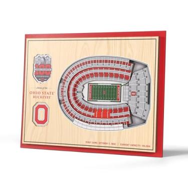 Imagem de YouTheFan NCAA Ohio State Buckeyes 100º 5 camadas StadiumView 3D Wall Art - Ohio Stadium