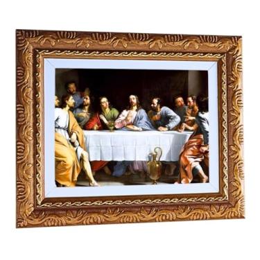 Imagem de Quadro Decorativo Religioso Santa Ceia A4 Luxo Premium