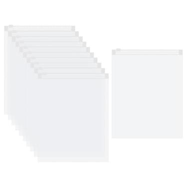 Imagem de HARFINGTON 25 peças de sacos plásticos com zíper fosco para roupas, 20 x 25 cm, sacos de transporte de poliéster com zíper para roupas, bolsas, impressões artísticas, folhetos, embalagens de