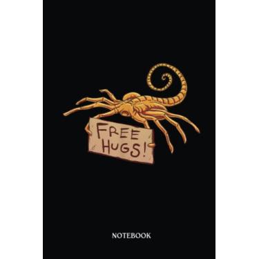 Imagem de Alien Notebook: Free Hugs Funny Facehugger Aliens | Alien Journal, Lined Journal Ufo, Ufo Journal, Lined Journal Alien, Size 6 X 9", 120 Pages.