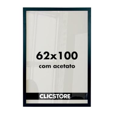 Imagem de Moldura p/Quebra Cabeça Grow Puzzle 2000 peças 62x100 cm Decoração Quadro Parede Sala Escritório Game Office c/Acetato (Preto)