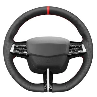 Imagem de MEWANT Capa de volante costurada à mão para acessórios de volante de carro Opel Astra 2022