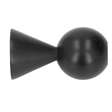 Imagem de Castiçal de Madeira, Suporte de Vela de Madeira Pintado Preto, Base Estável de 3,9 Polegadas de, Decoração de Casa para Peças Centrais de Mesa