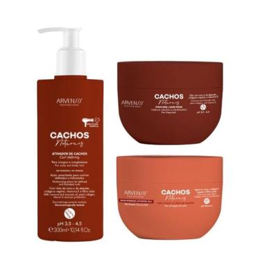 Imagem de Kit Arvensis Cachos Crespos Ativador Máscara Geleia Alta