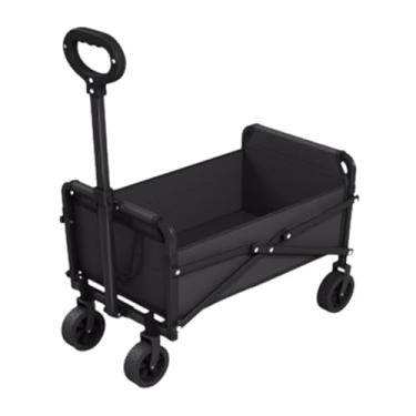 Imagem de carroça Carrinho de vagão simples com rodas, utilitário dobrável, carrinho de praia, jardim, carrinho de mão portátil, 150kg/331lb, rolamento de carga, carrinho de praia dobrável