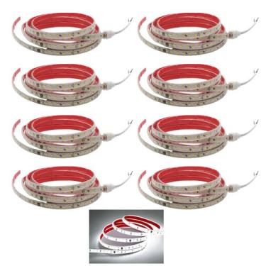 Imagem de Fita Led SMD 6500K 127V 3 Metros Plug Conector Kit 8 Unidades Fita Dup