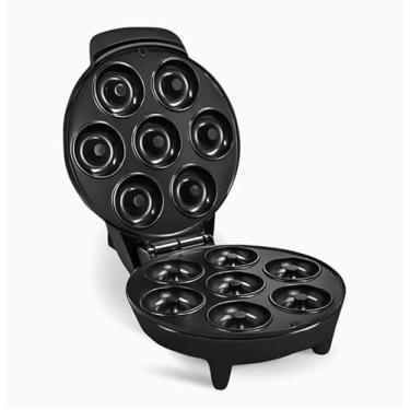 Imagem de Máquina De Donuts Dupla Face Máquina De Donuts Elétrica 220V Máquina Para Fazer Mini Donuts com 7 Furos (Preto) - YODHE